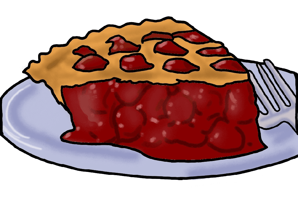 A slice of cherry pie.