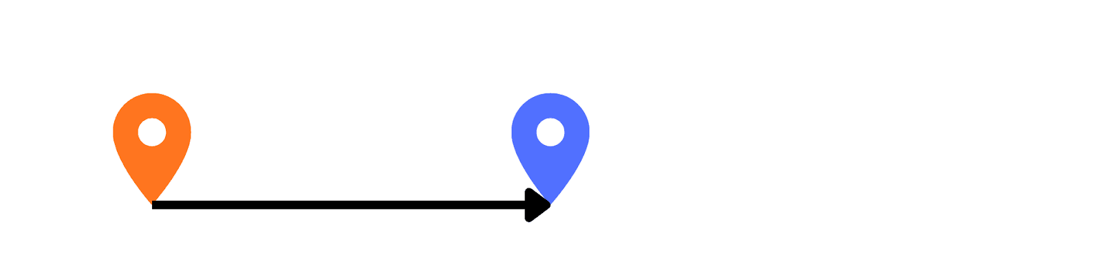 An arrow that has reached its destination.