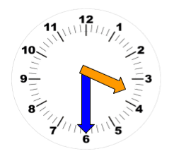 A clock showing the time 3:30.