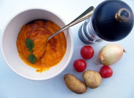 Soup of Haitian  traditional soup which is tomato based