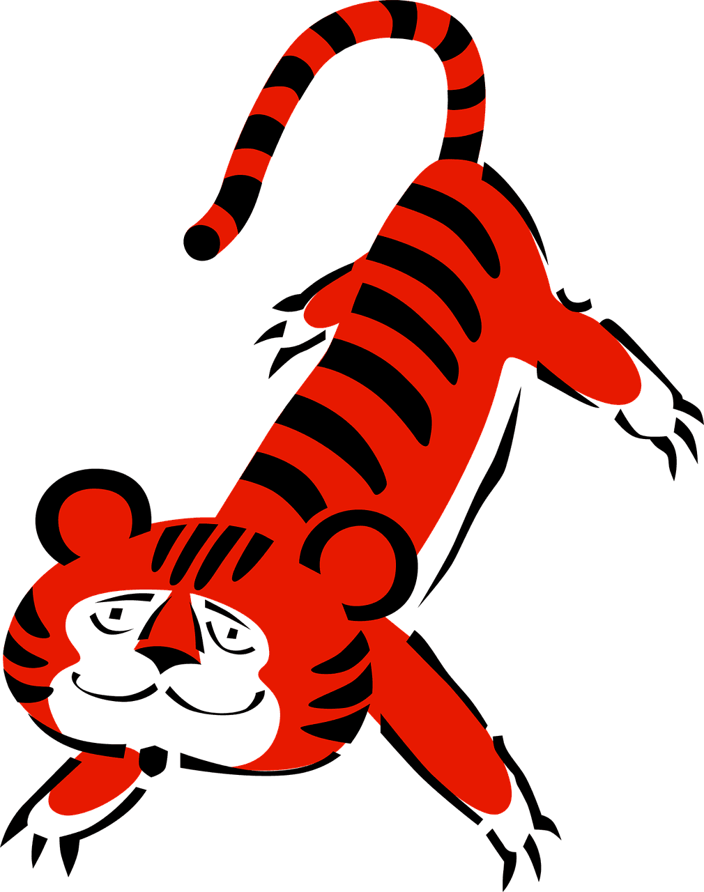 A drawing of a tiger.