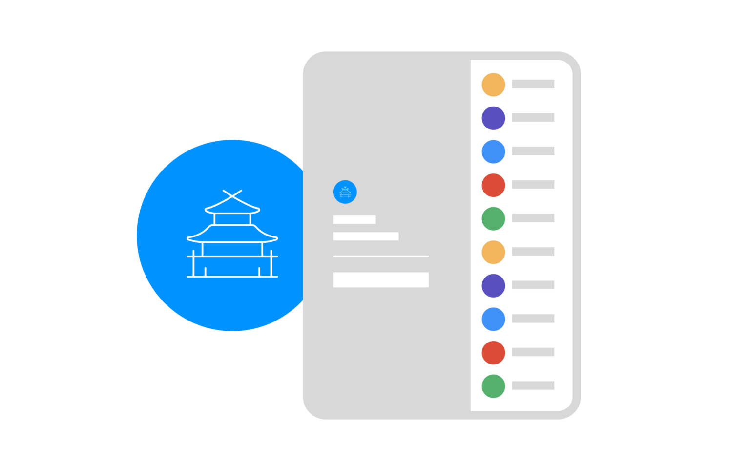 A grid of Mango language course tiles